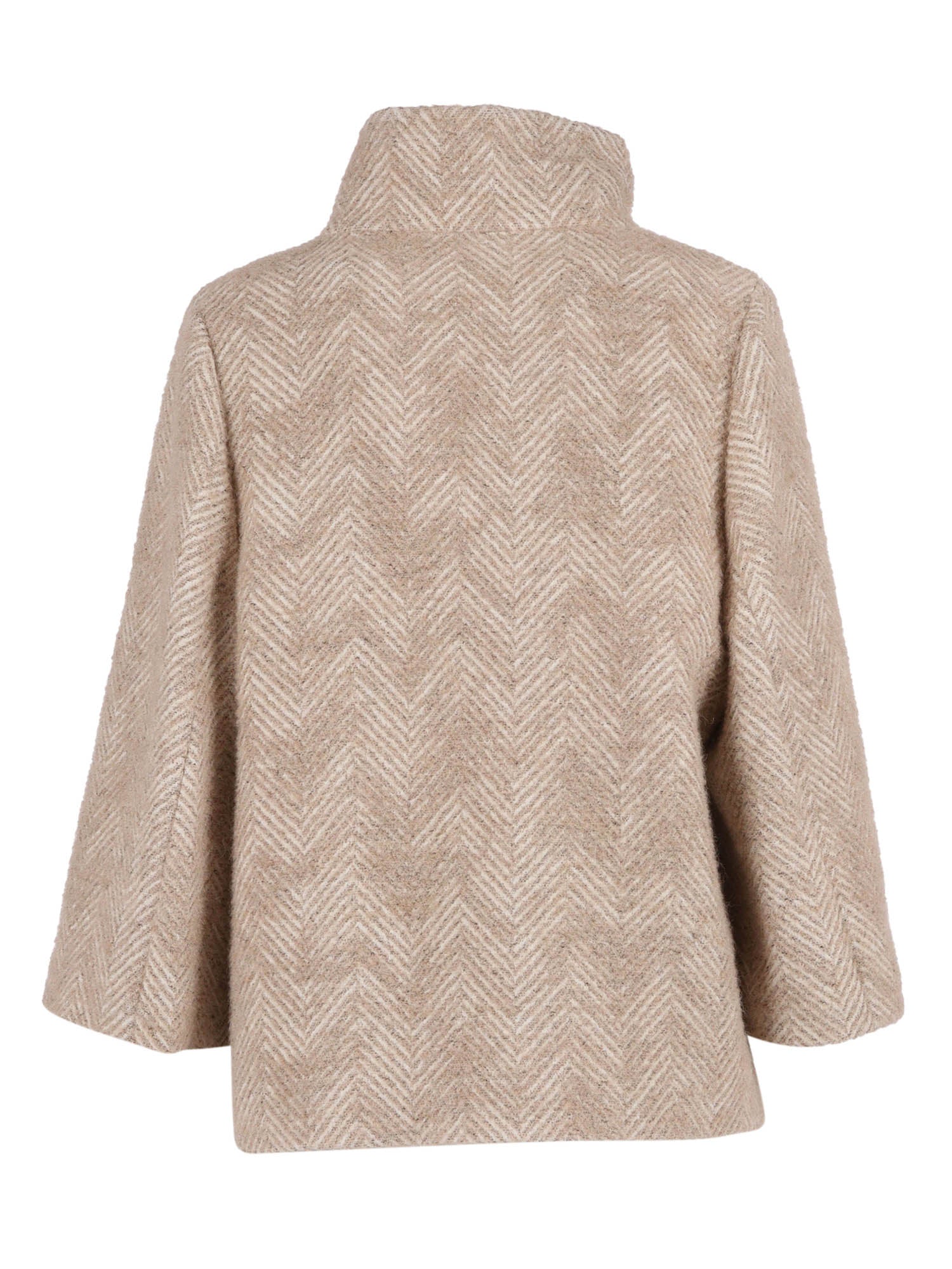 Lined Cape With Hook Beige