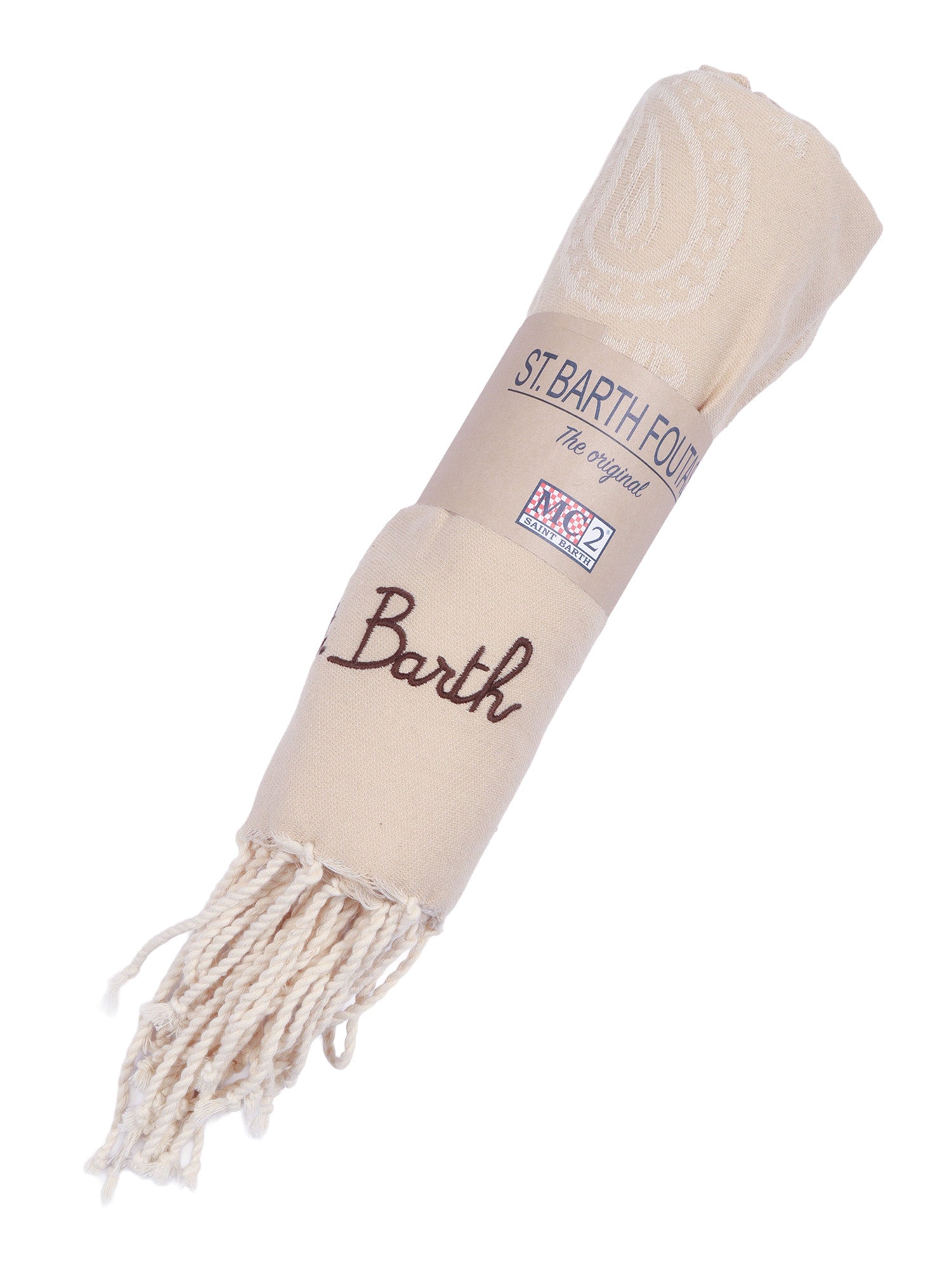 Foutas J N-Bandana 11 Beige Cotton Telo Mare