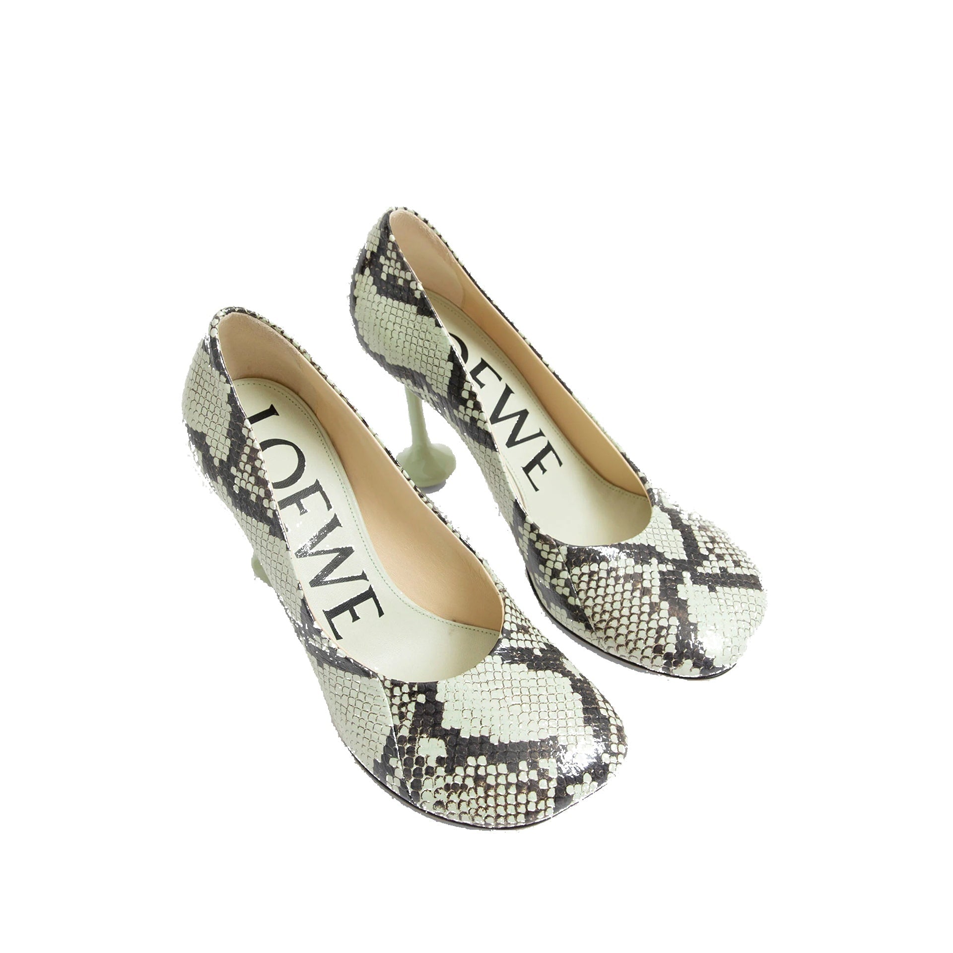 Loewe Toy Sneakskin Pumps Green Goat Leather