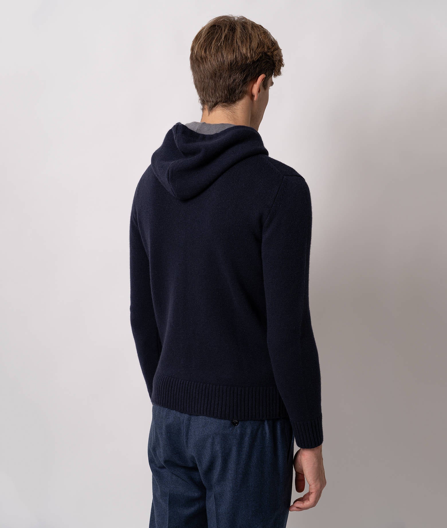 Zippered Cashmere Sweatshirt Bruges Green Maglieria Dis/lav Pesante