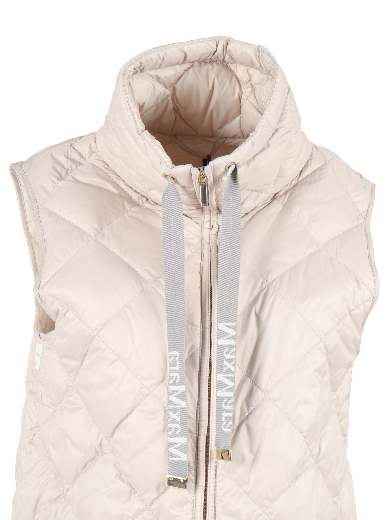 Padded Waistcoat Beige Vest