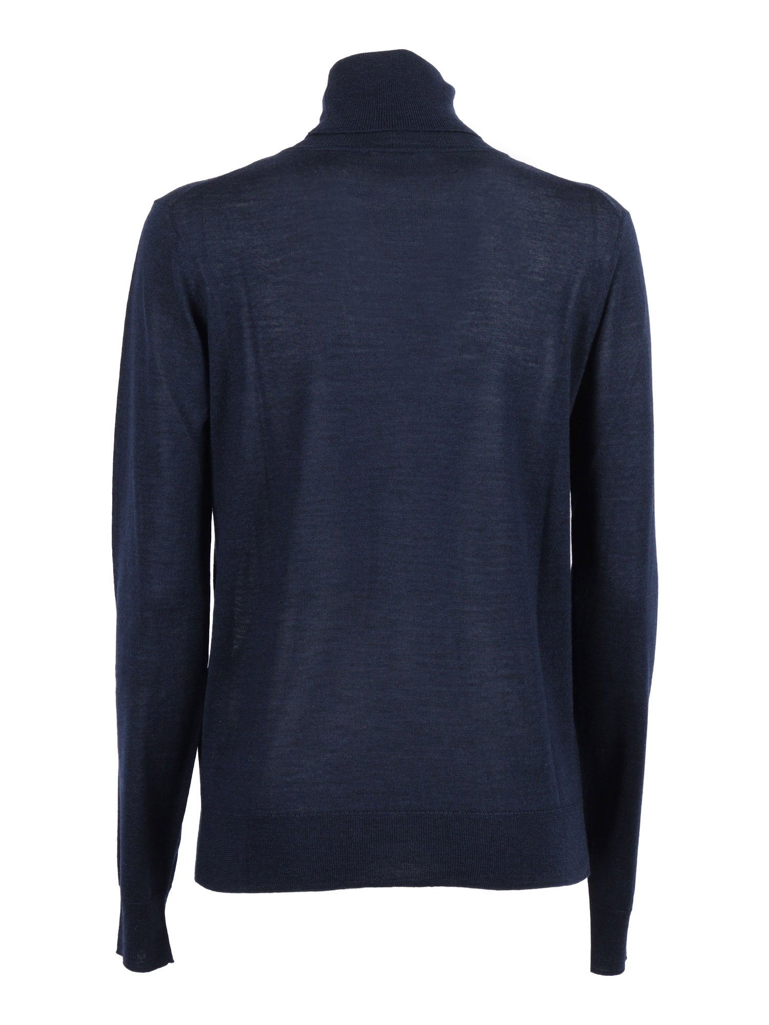 Sweater Blue Wool Silk Cashmere Crewneck