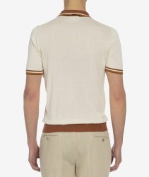 Silk Polo Positano Red Light Knitwear