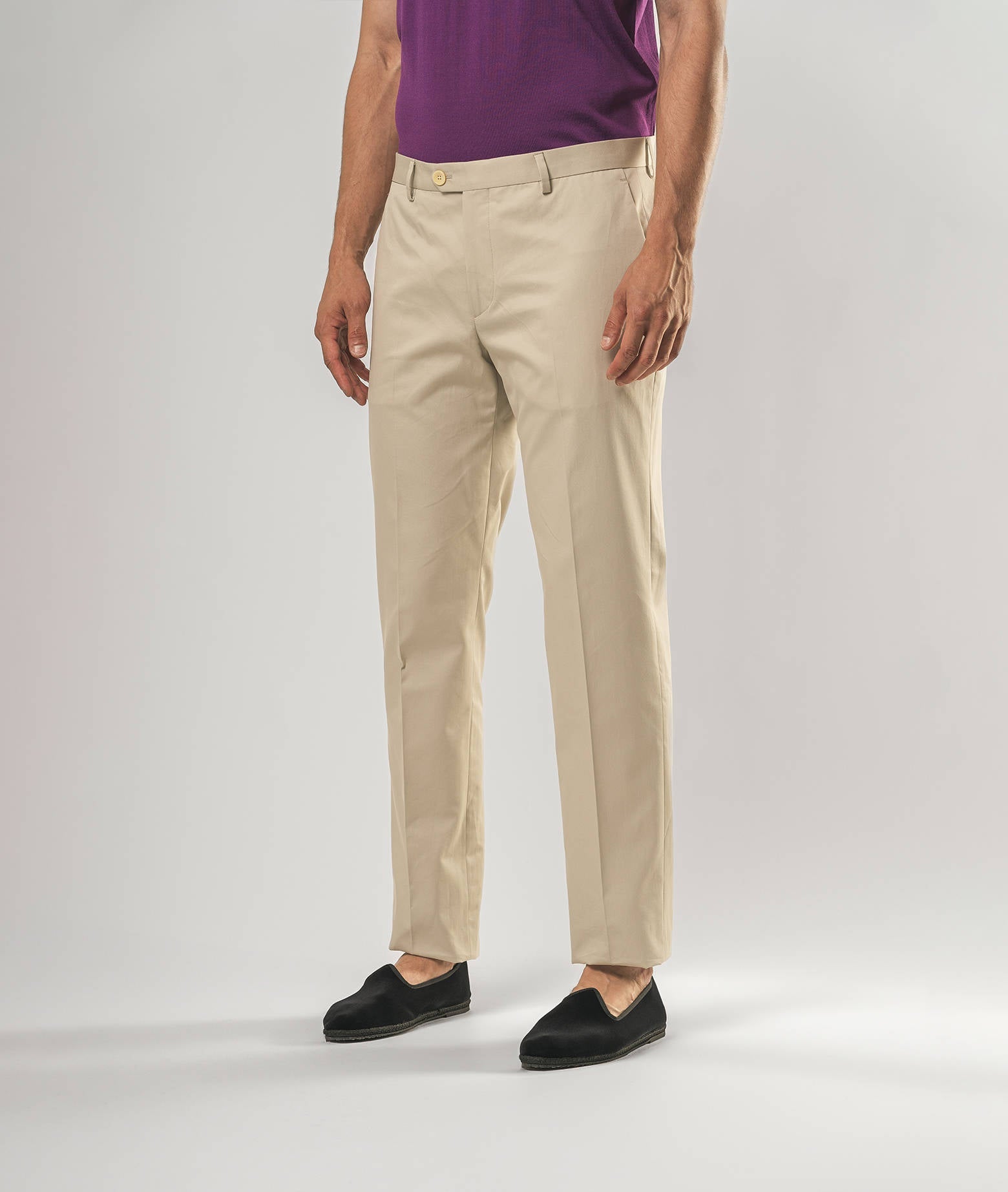 Cotton Chino Ischia Blue Sportswear Trousers