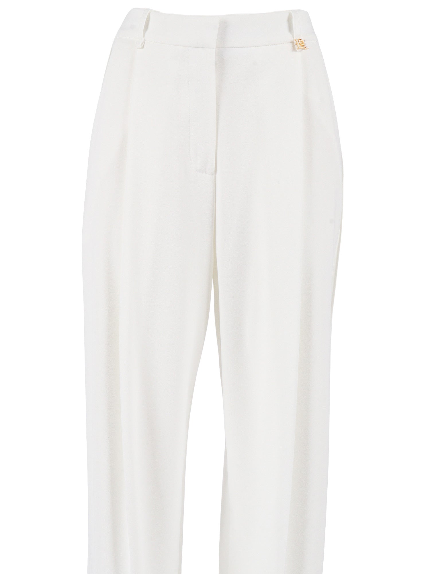 TROUSERS White Polyester Elastane Pant