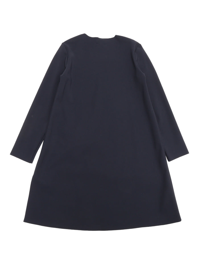 LONG SLEEVED DRESS Blue Polyamide Elastane