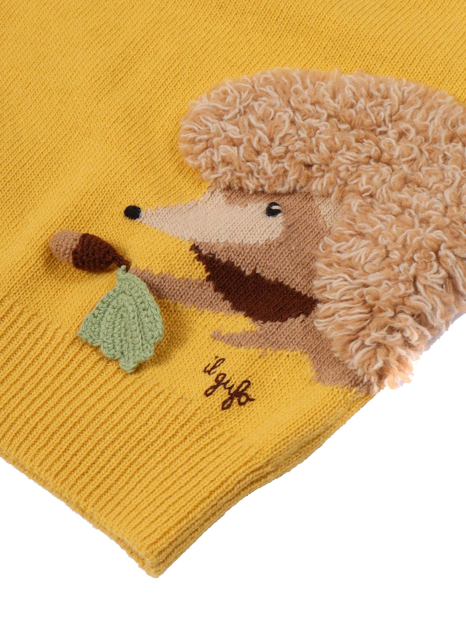 Sweater Yellow Wool Crewneck