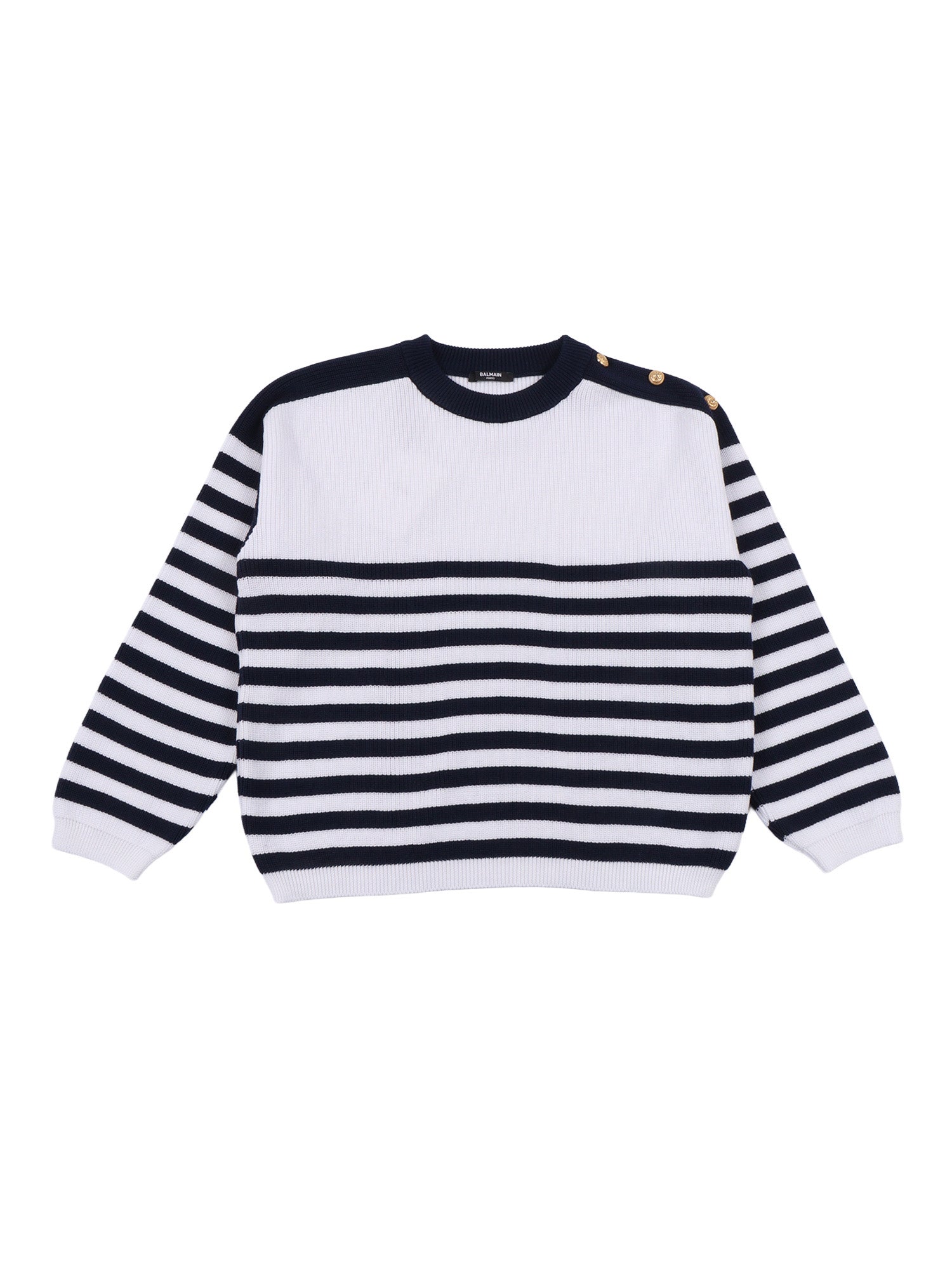 KNIT JUMPER White Cotton Elastane Crewneck