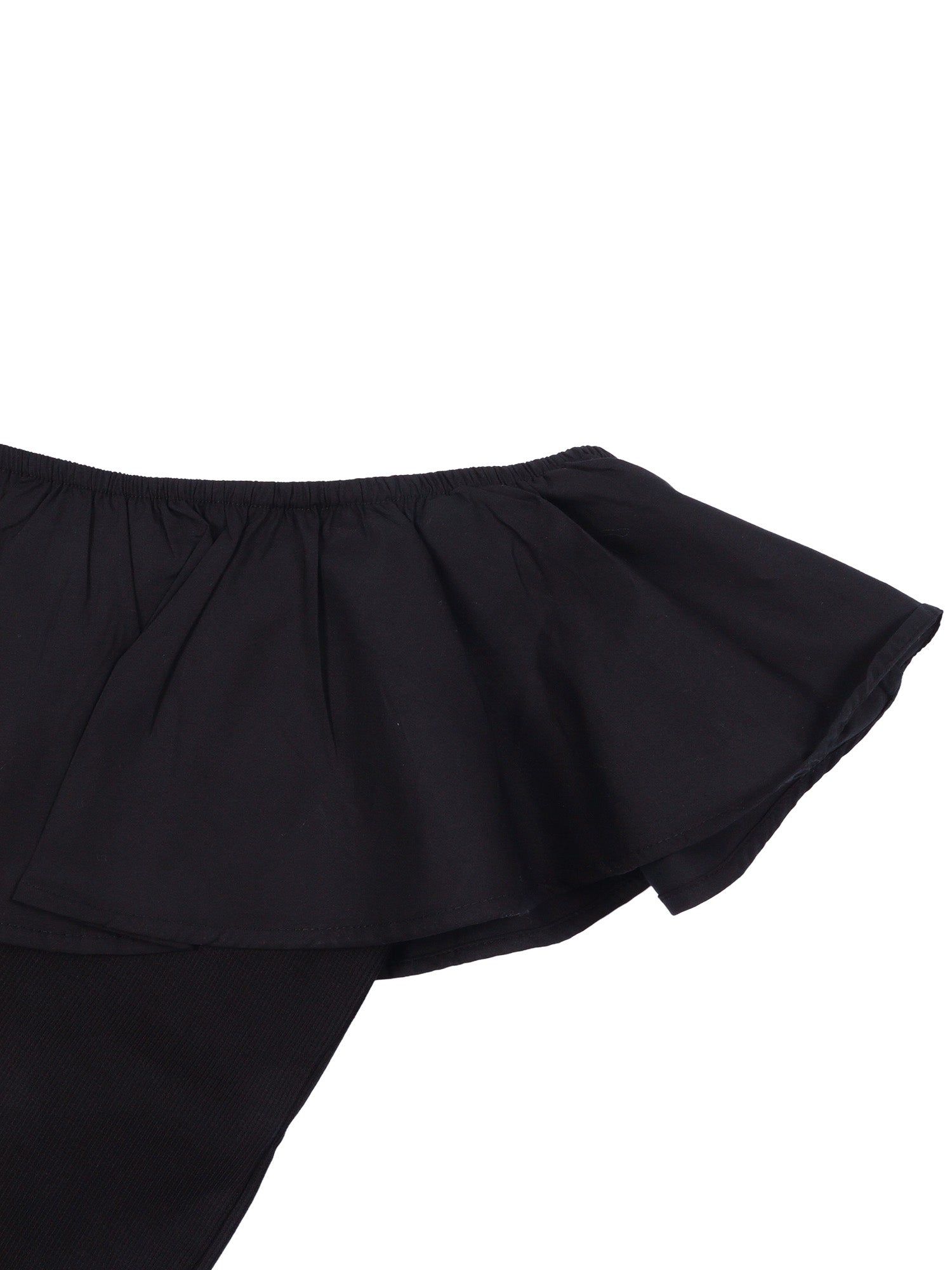 Rebecca Tops No sleeves Black Cotton Organic Elastane Top