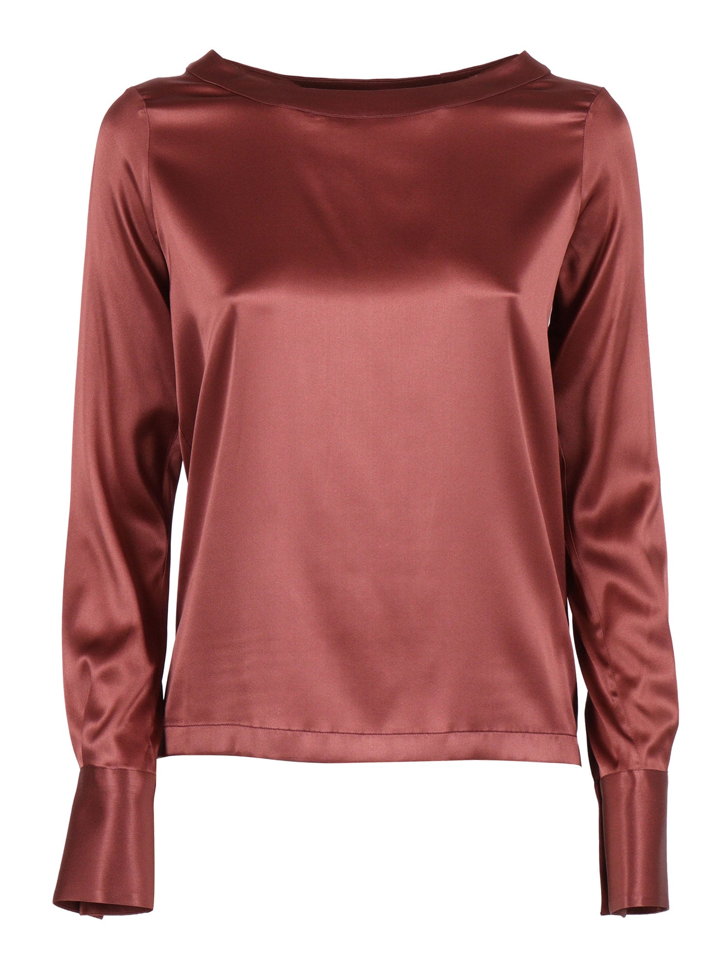 Silk Shirt Mod. Angie B Bordeaux Elastane