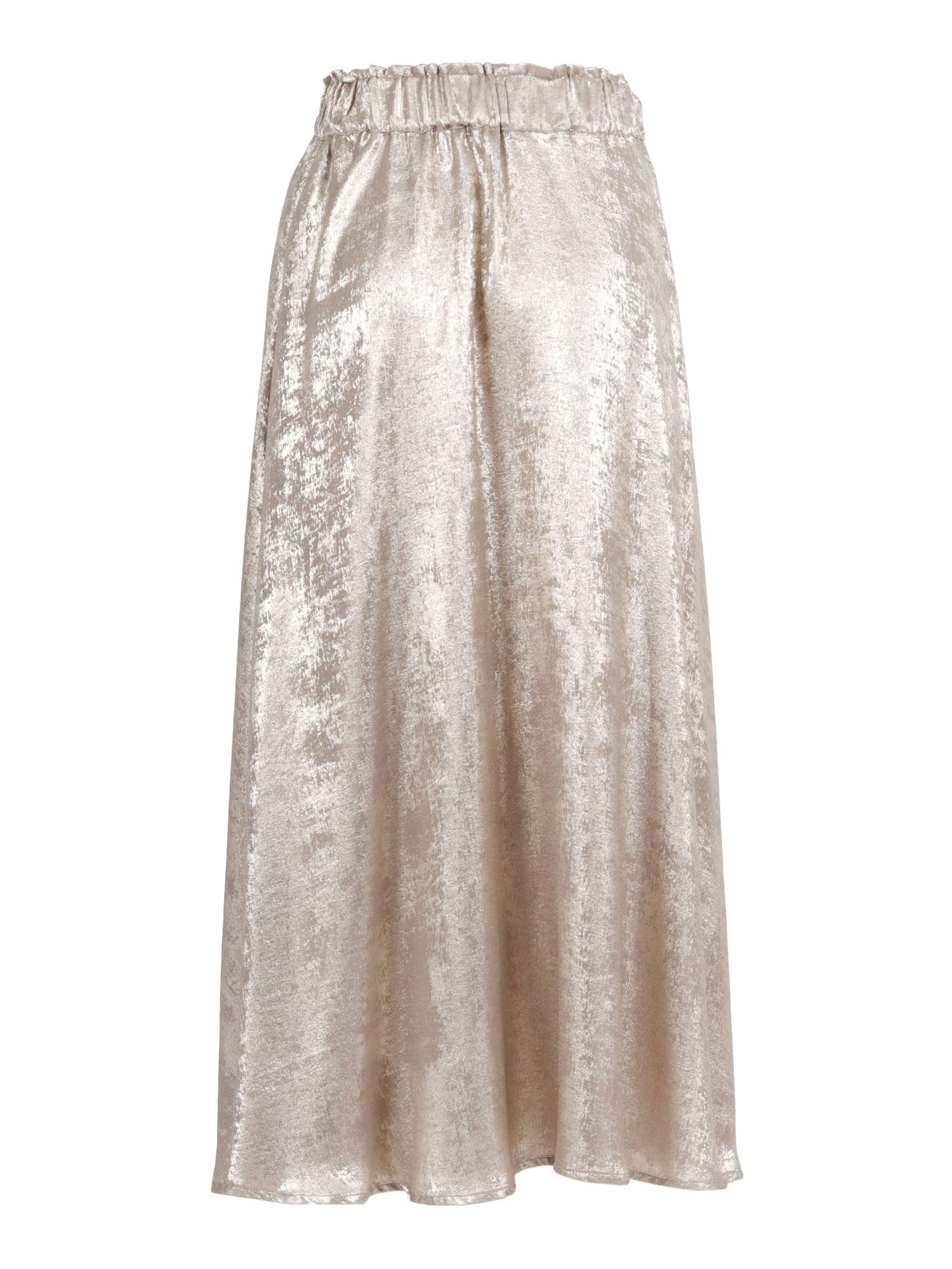 Lurex Chiffon Skirt Gold Polyester