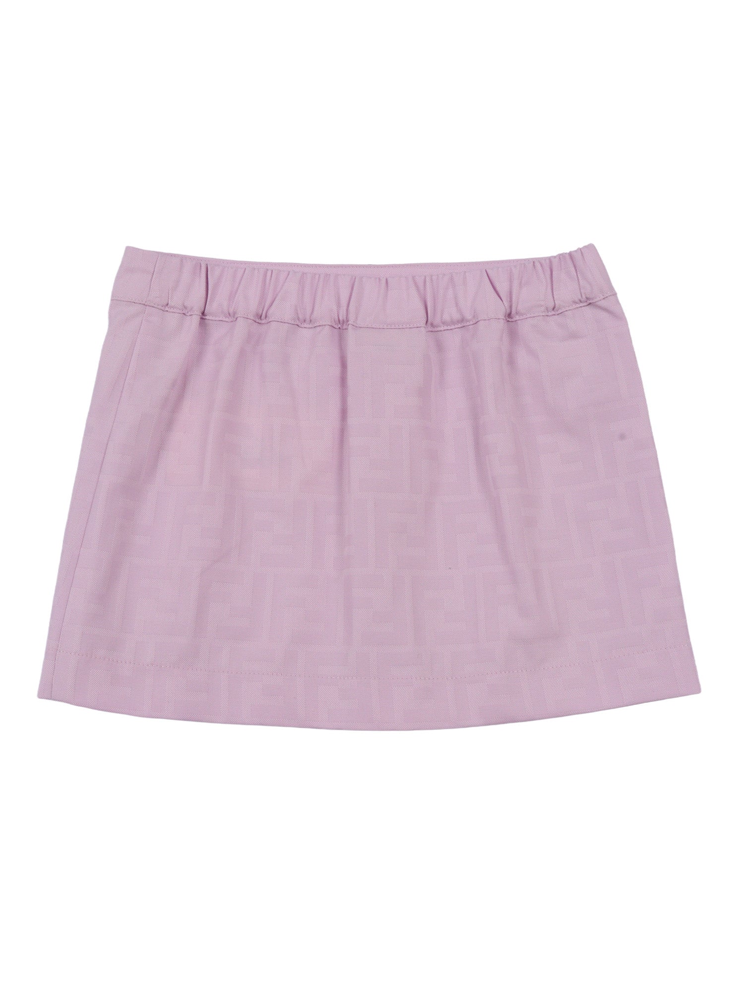 COTTON JACQUARD FF SKIRT Purple Embroidery Polyester