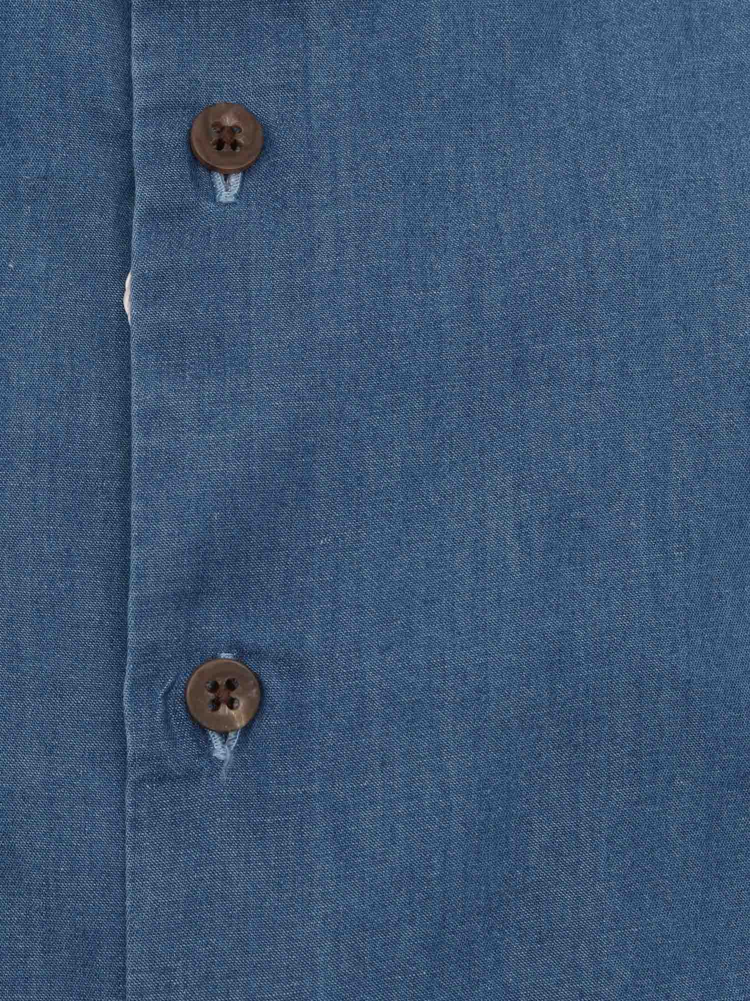 Mens Shirt Blue Cotton