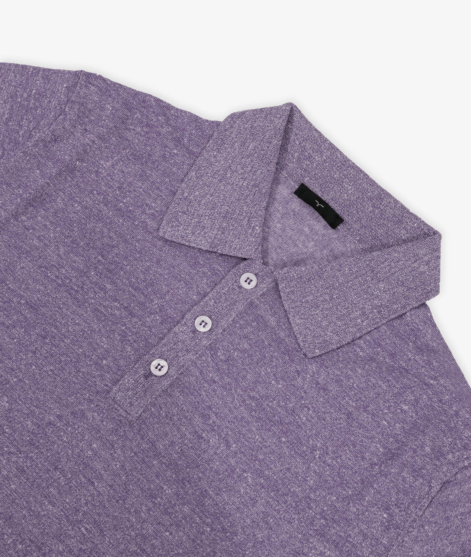 Radama Linend And Cotton Polo Shirt Blue Knitwear