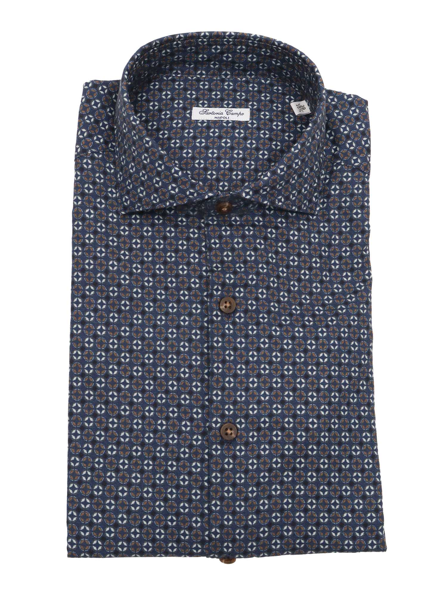 Mens Shirt Blue Cotton