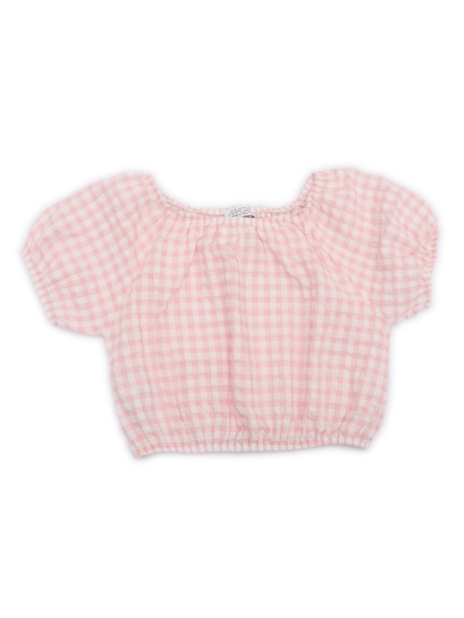 VICHY CROPPED TOP Pink