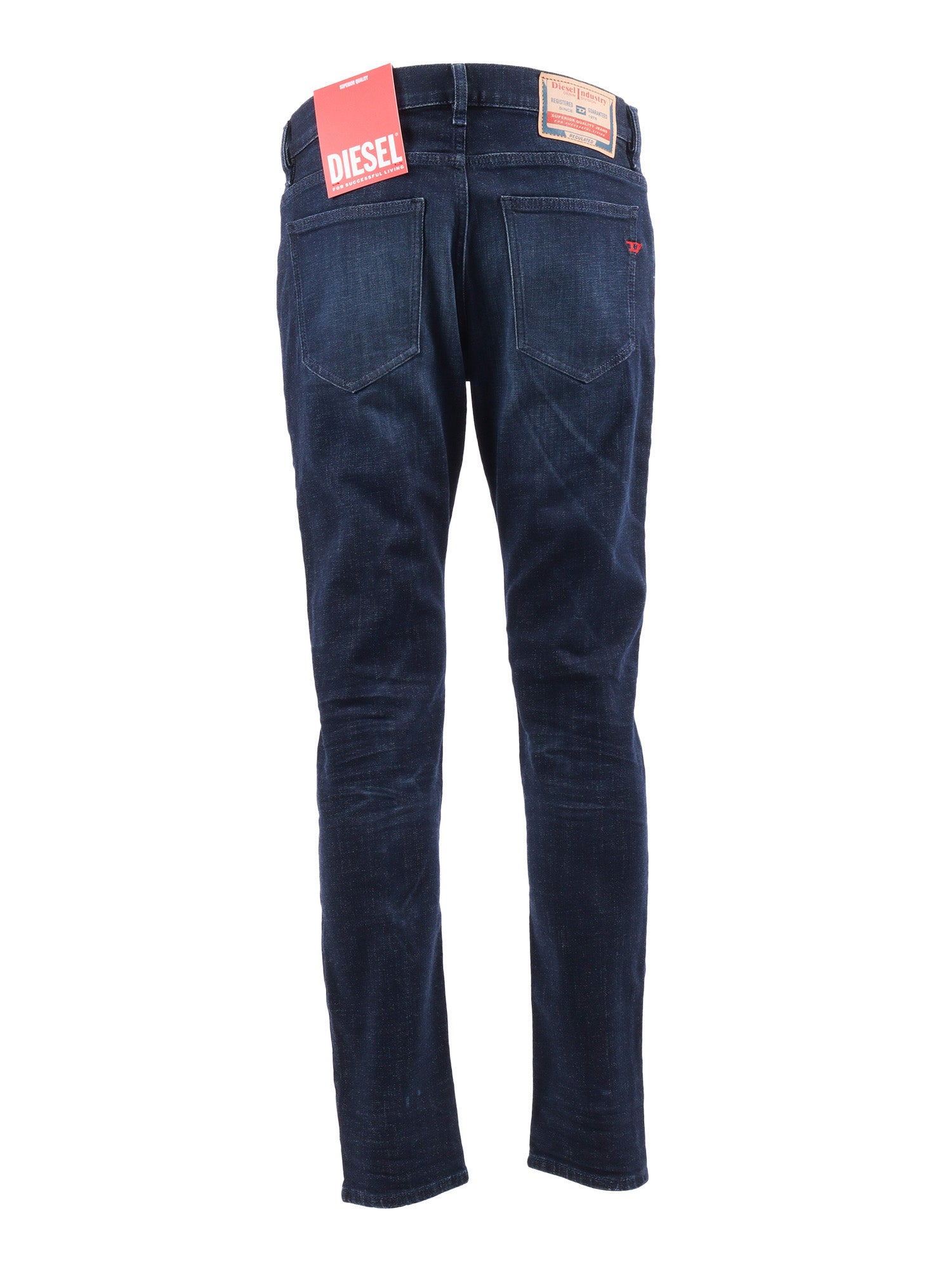 5 pockets Blue Cotton Elastane Jean