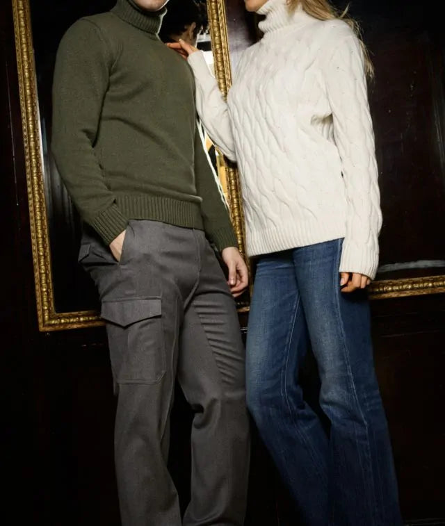 Turtleneck Cashmere Sweater Winnipeg Beige Knitwear