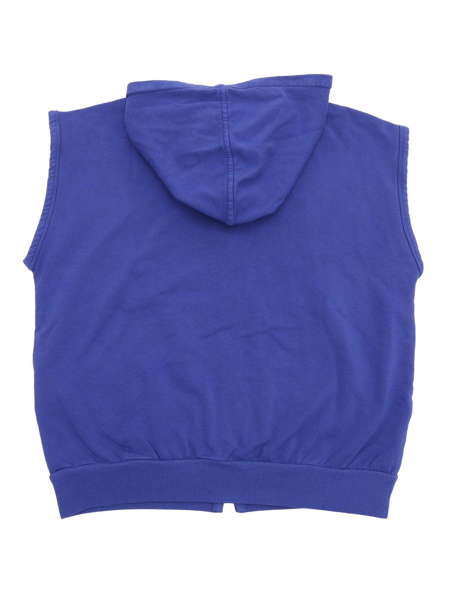 Bobo Choses Sleeveles Zipped Hoodie Blue Elastane Organic Cotton Sweatshirt