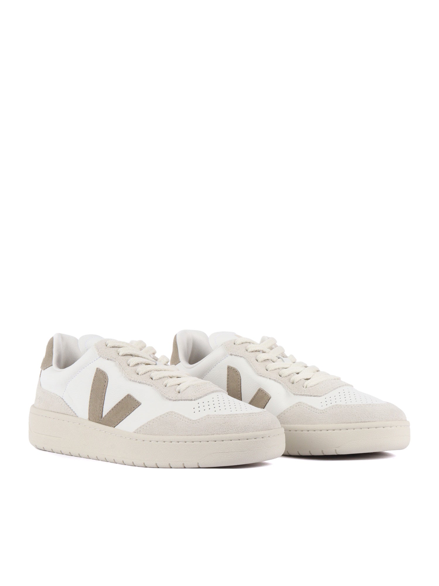 V-90 O.T. LEATHER WHITE_TAUPE SNEAKERS White