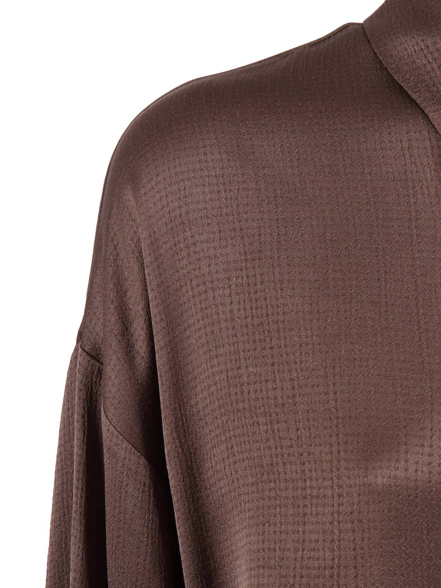 BLOUSE Brown Acetate Viscose Shirt
