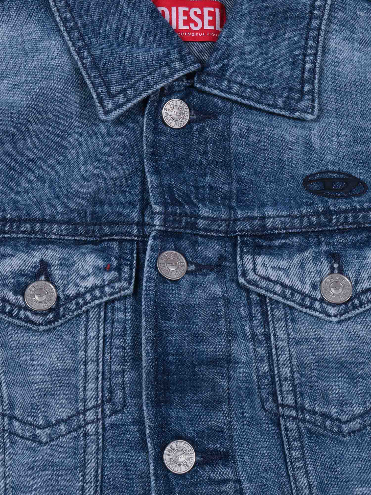Jackets Blue Cotton Short Puffer