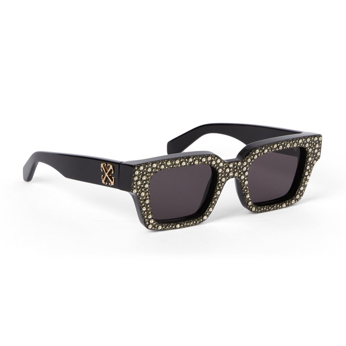 Off White OERI126 VIRGIL L 7607 Gold Dark Grey Nero Acetate Occhiali Da Sole
