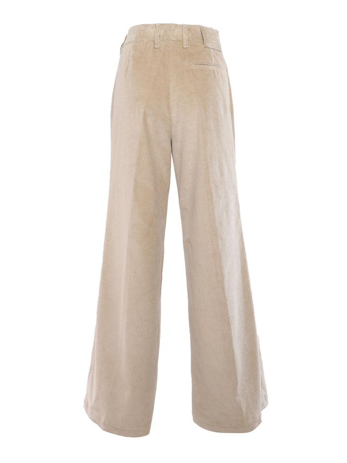 Pants Beige Cotton Elastane Jean