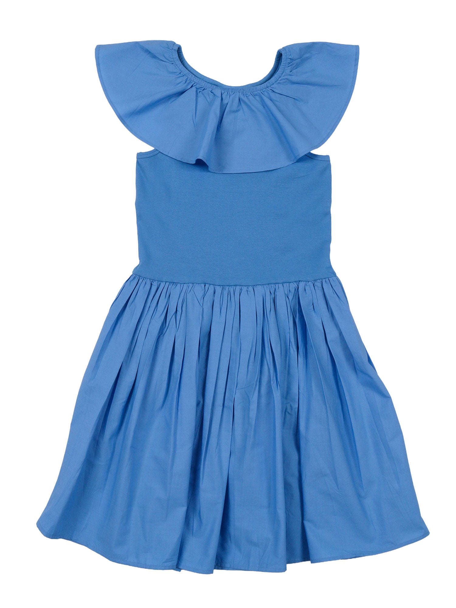 Christal Dress SS Blue Cotton Organic