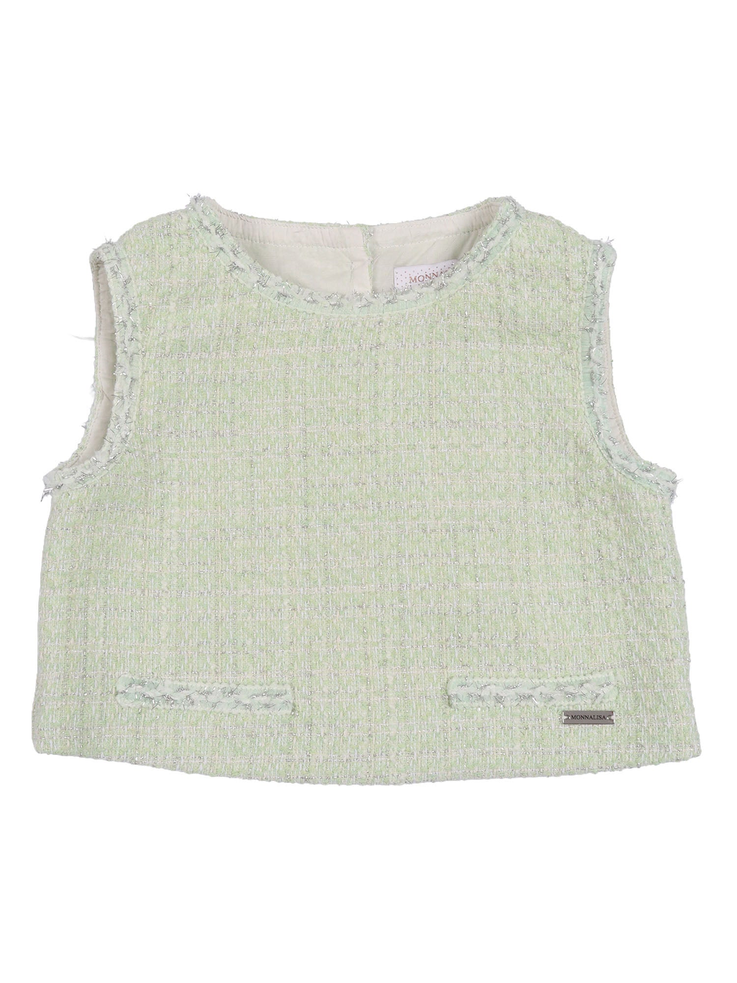 BON TON M�LANGE BOUCL� TOP Green