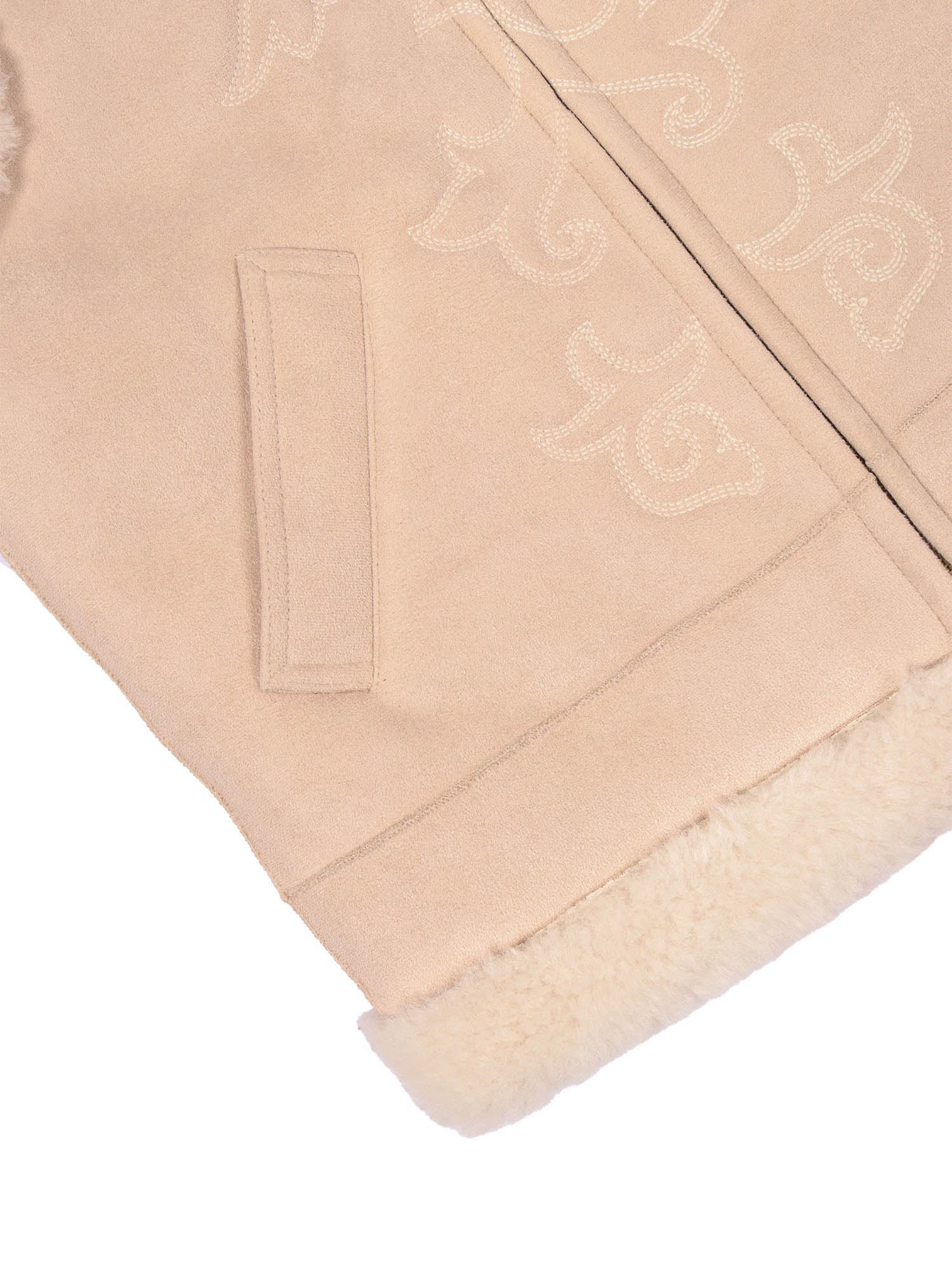 HESKETH JR SHEARLING-TEX EMBROIDERY 10 Pink Polyester Vest