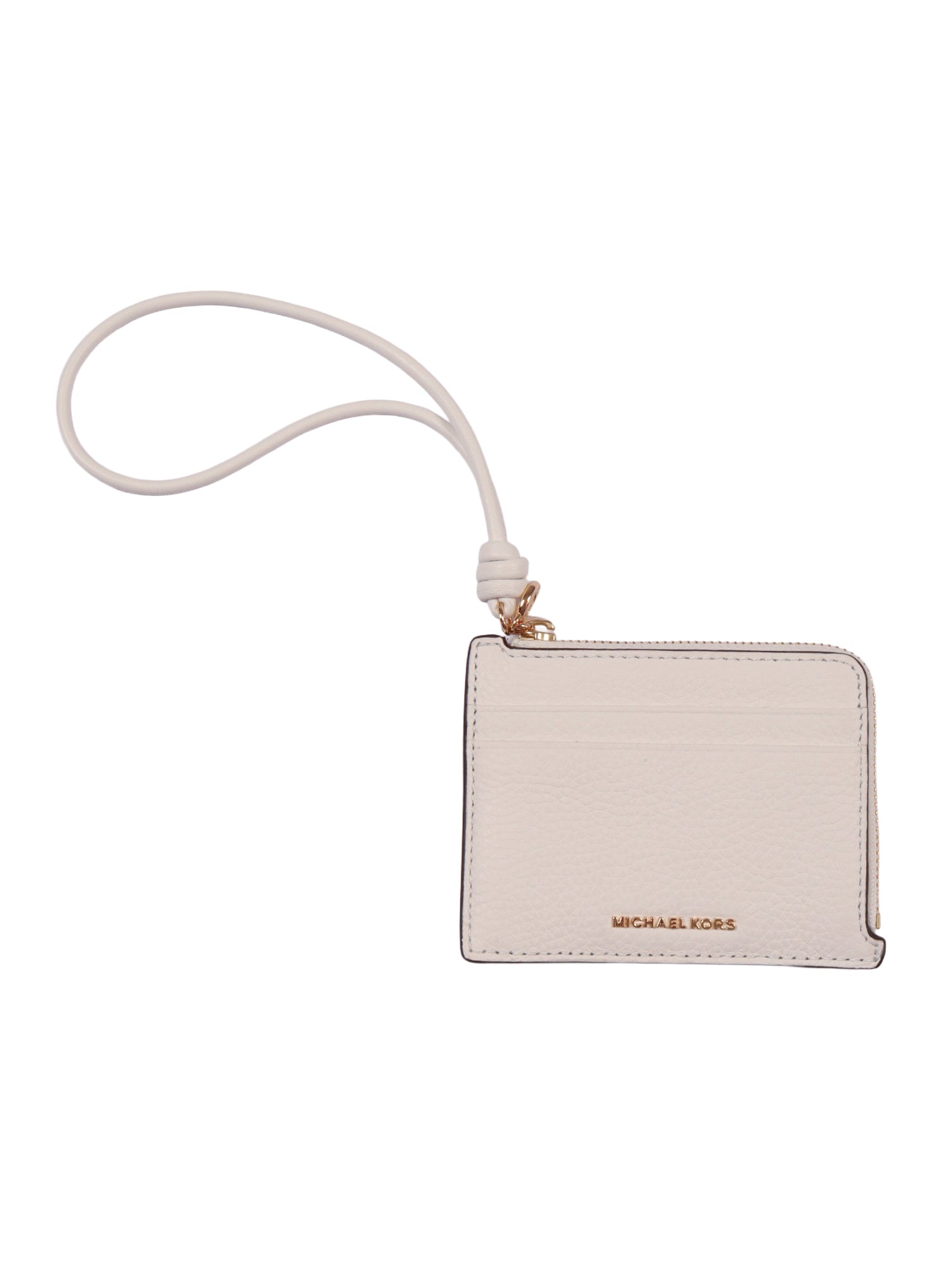 SM CARD CASE WRISTLET White Cow Leather Handbag