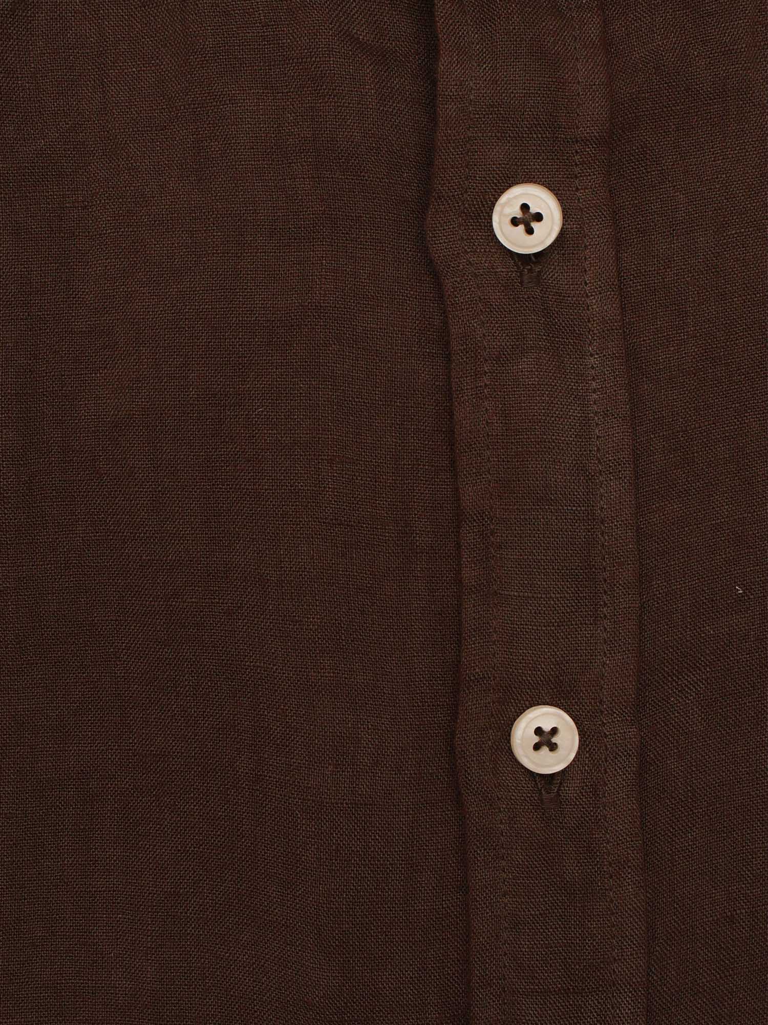 Mens Shirt Brown Cotton