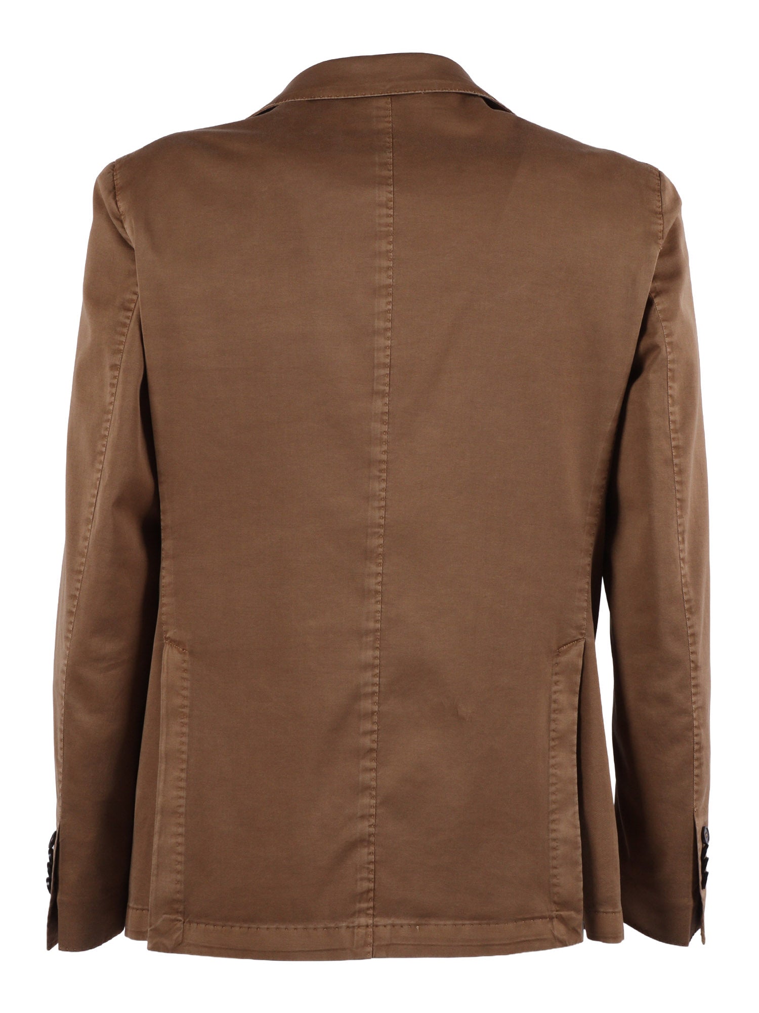 Jacket Brown Cotton Silk Elastane
