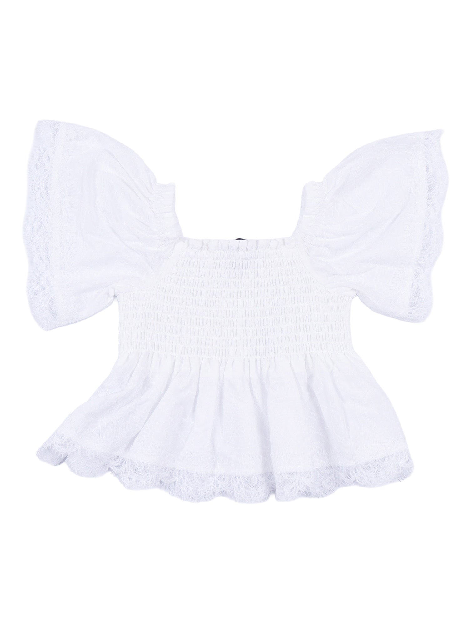 AUSTIN TOP IN EMBROIDERED MUSLIN White Cotton