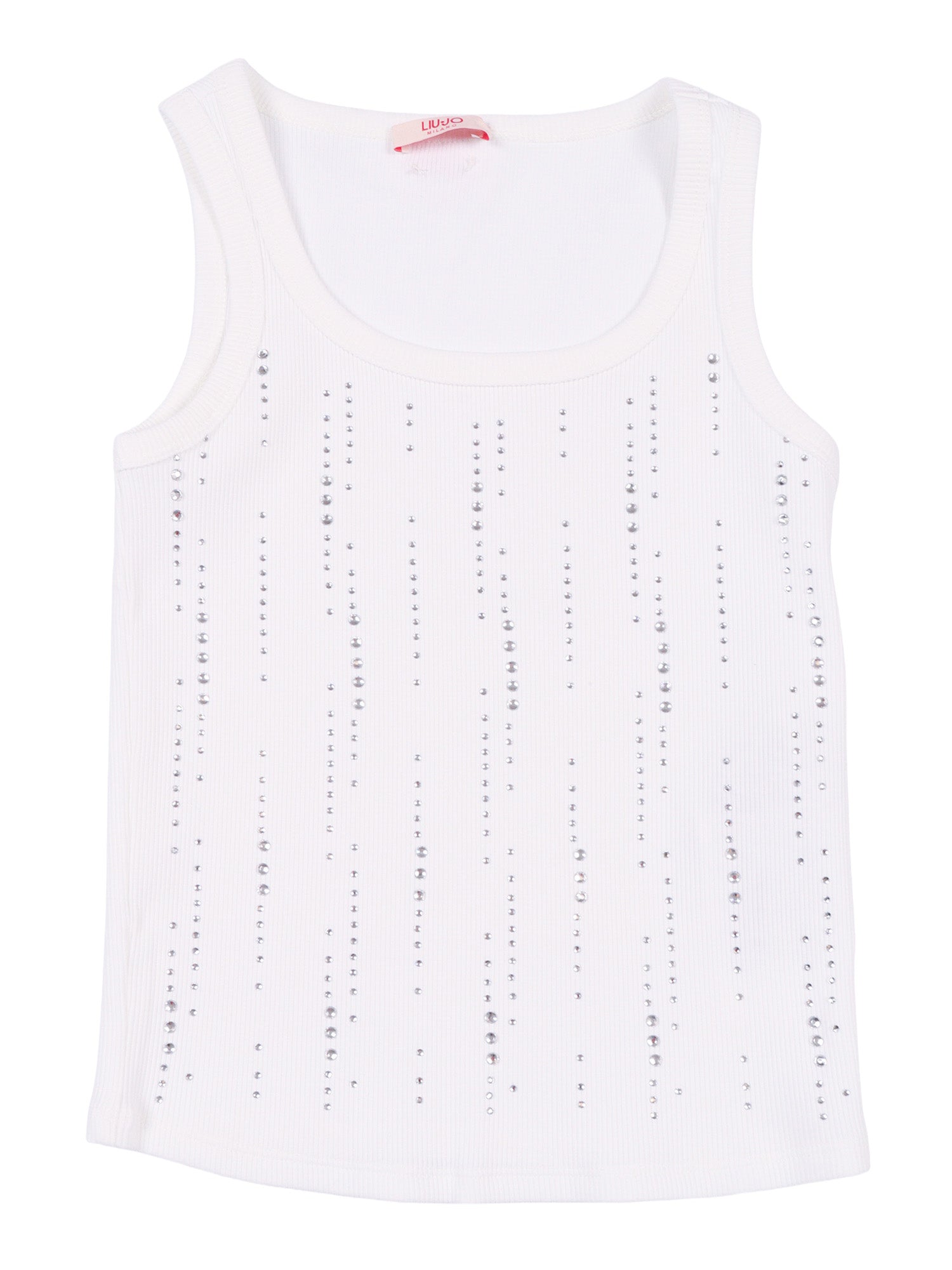 TOP-TANK TOP White Cotton Elastane