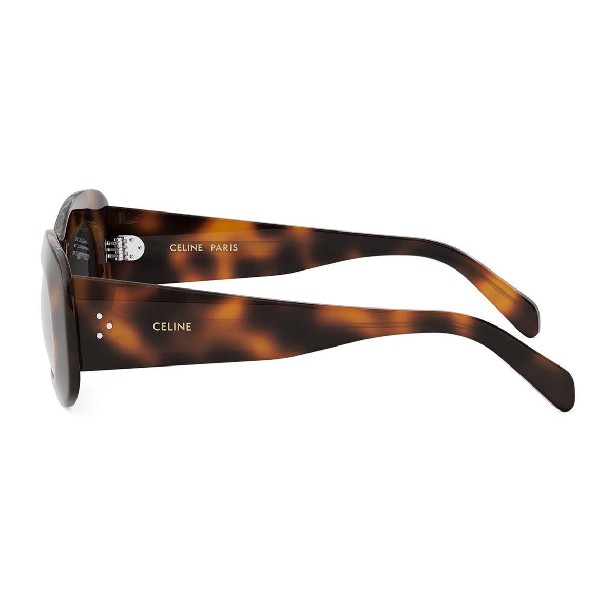 Celine CL40294I 3 Dots 53A Havana Marrone Acetate Occhiali Da Sole