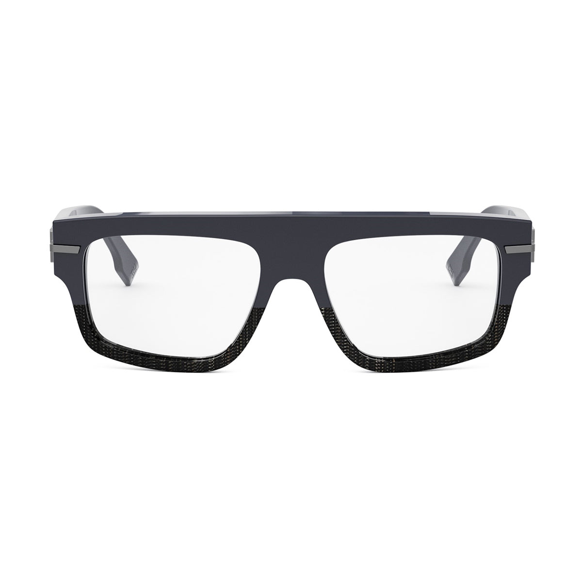Fendi FE50062I Fendigraphy 090 blu scuro- Nero Acetate Occhiali Da Vista