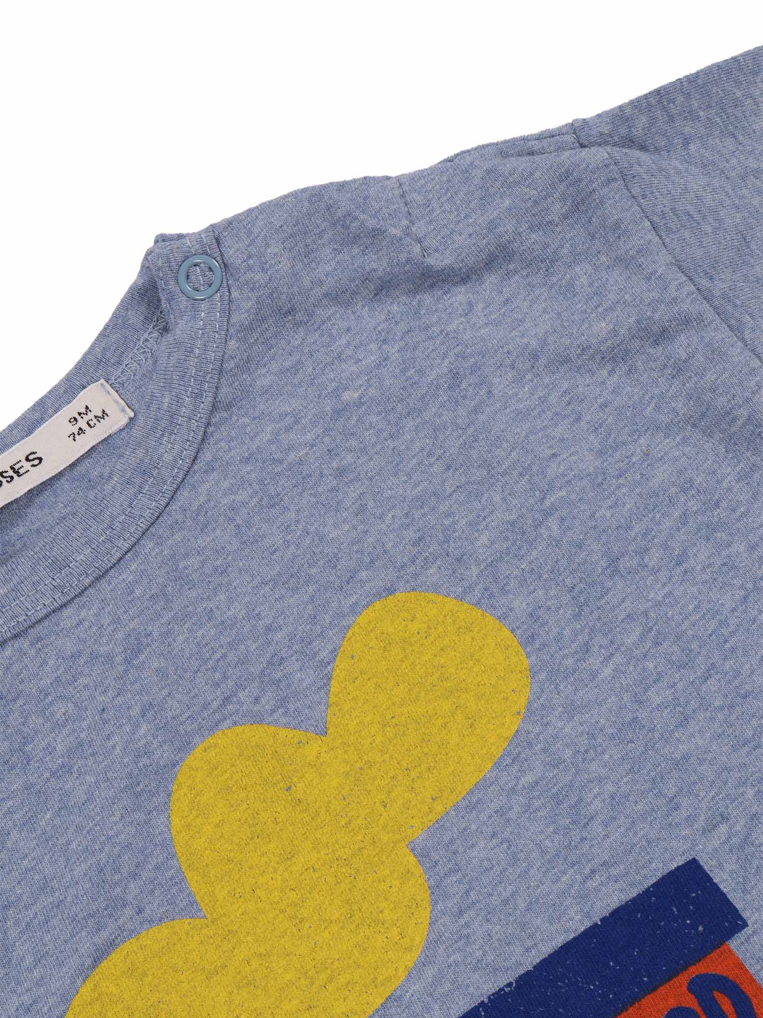 Bobo Choo T-shirt Light Blue Organic Cotton Long Sleeves