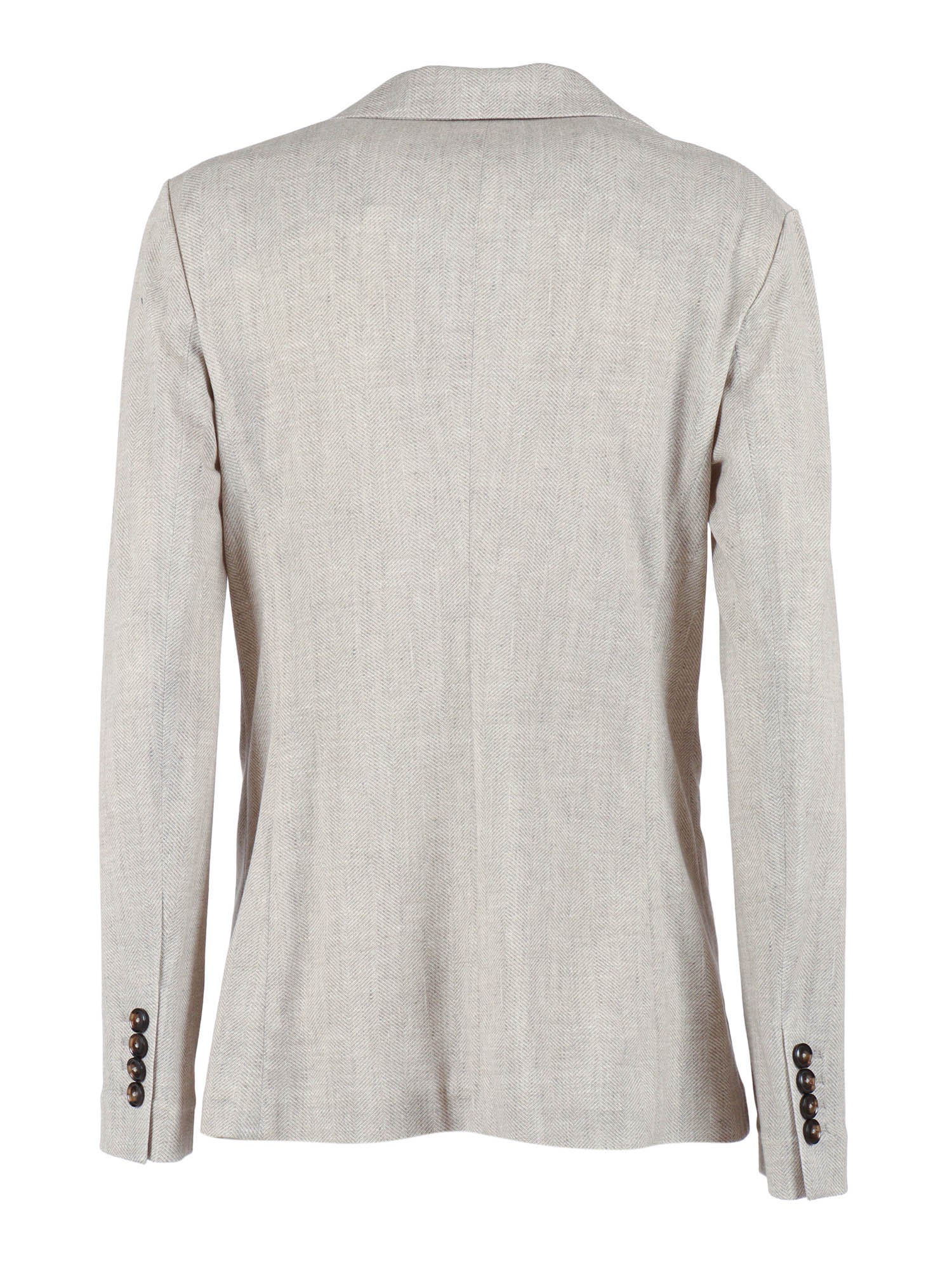 SLIM LONG S.PRINT White Cotton Elastane Jacket