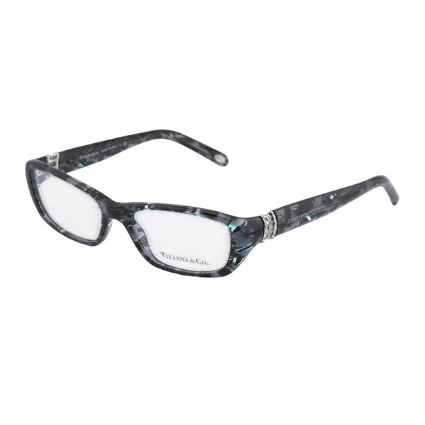 Tiffany & Co. Eyeglasses Rectangle Full Rim, Grey Havana Frame And Clear Demo Lens Tf2069-B8129 Brown Sunglasses