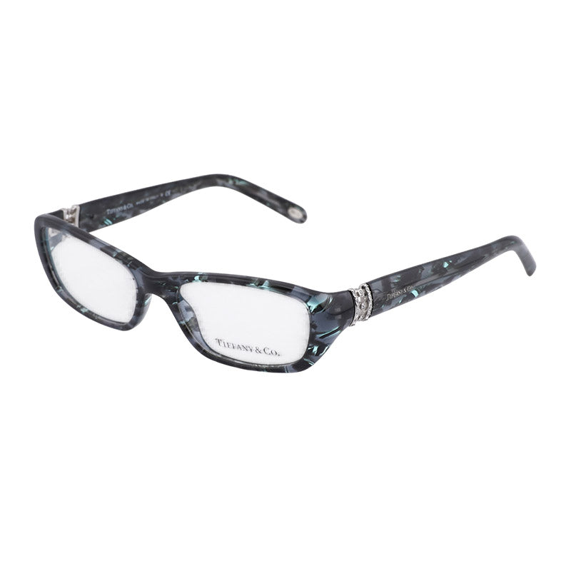 Tiffany & Co. Eyeglasses Rectangle Full Rim, Grey Havana Frame And Clear Demo Lens Tf2069-B8129 Brown Sunglasses