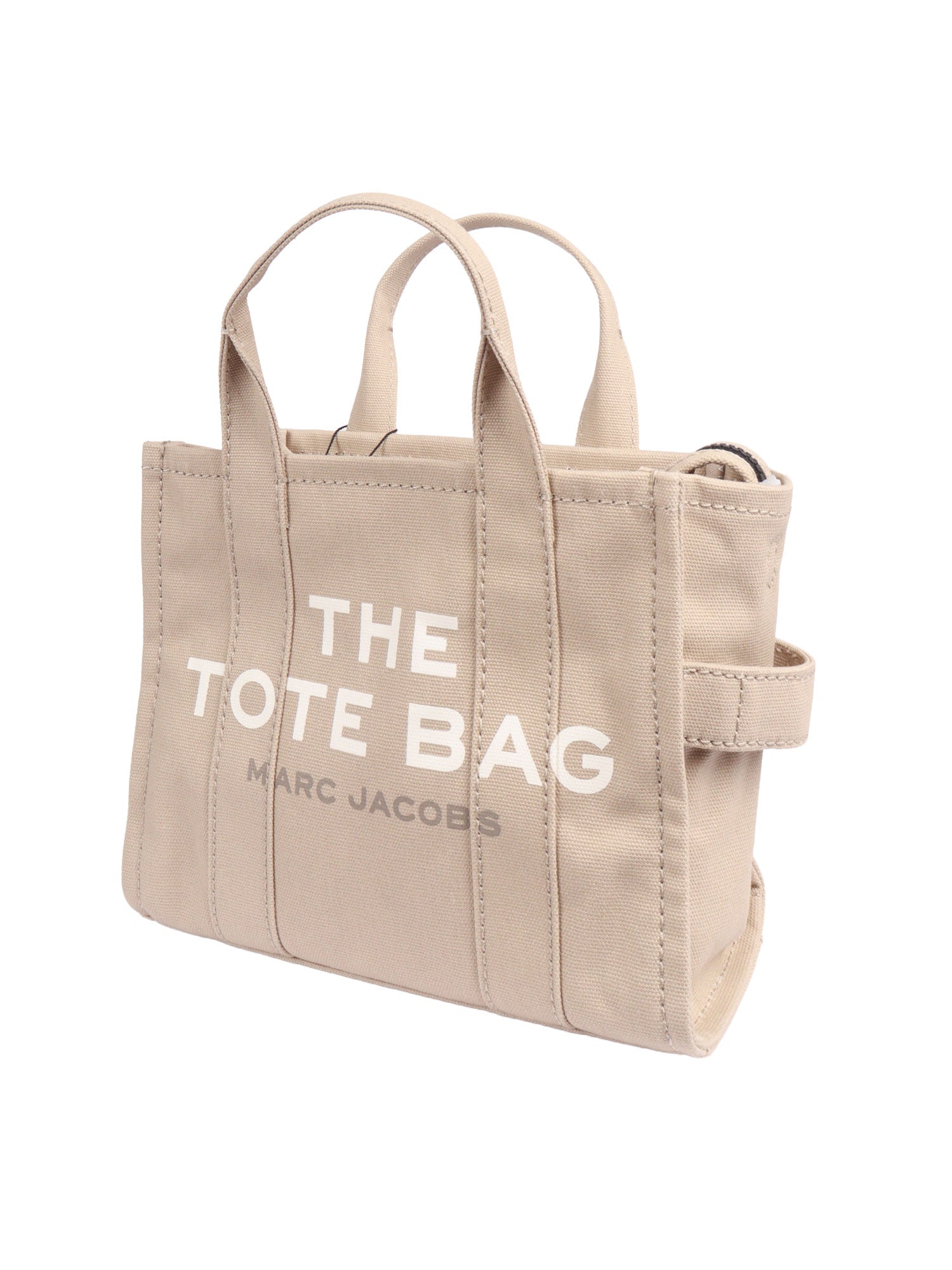 The Small Tote Beige Cotton Handbag