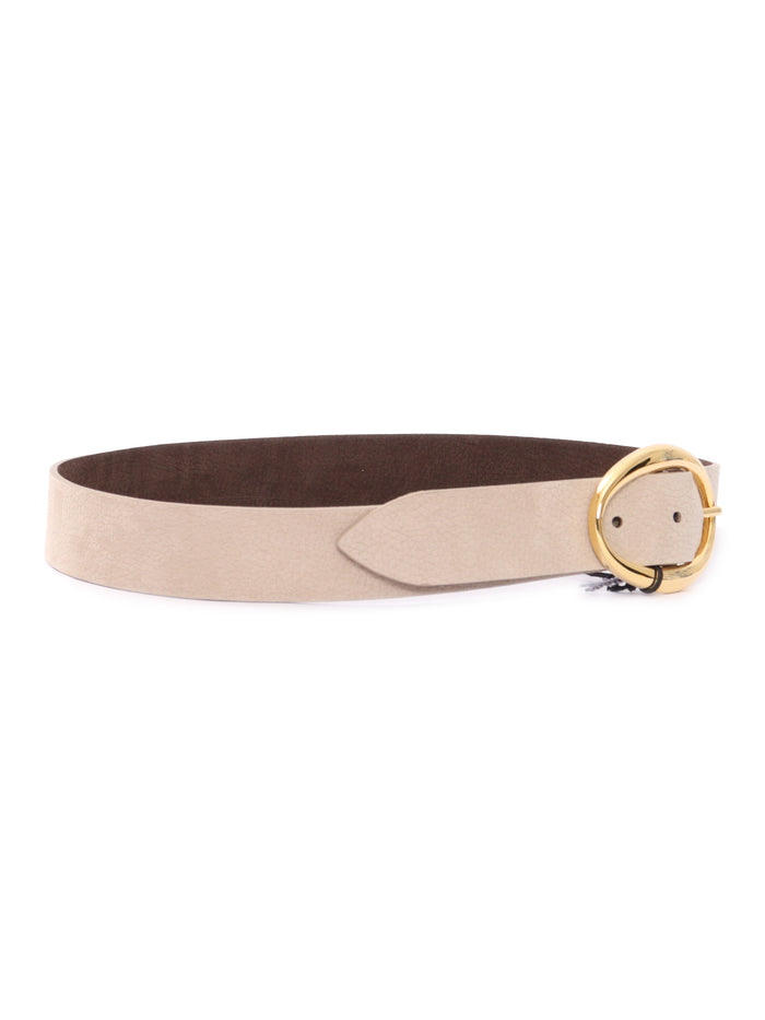 Belt Beige Calf Leather