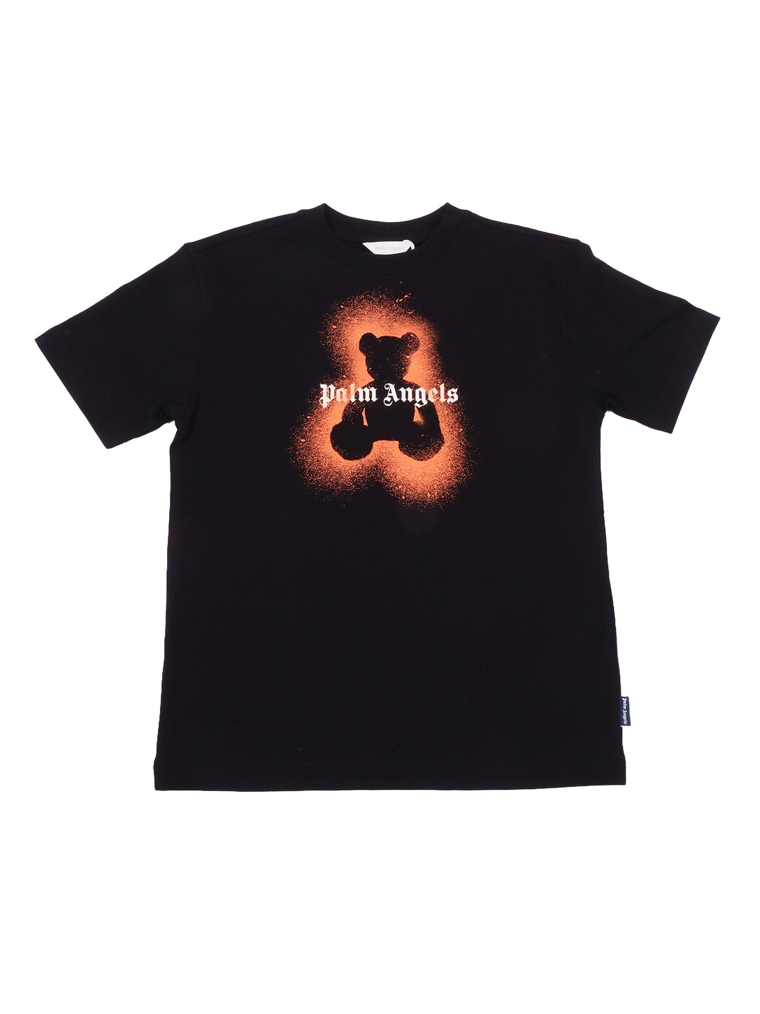 Pa Spray Bear Reg T-Shirt Boy Black Cotton Short Sleeves