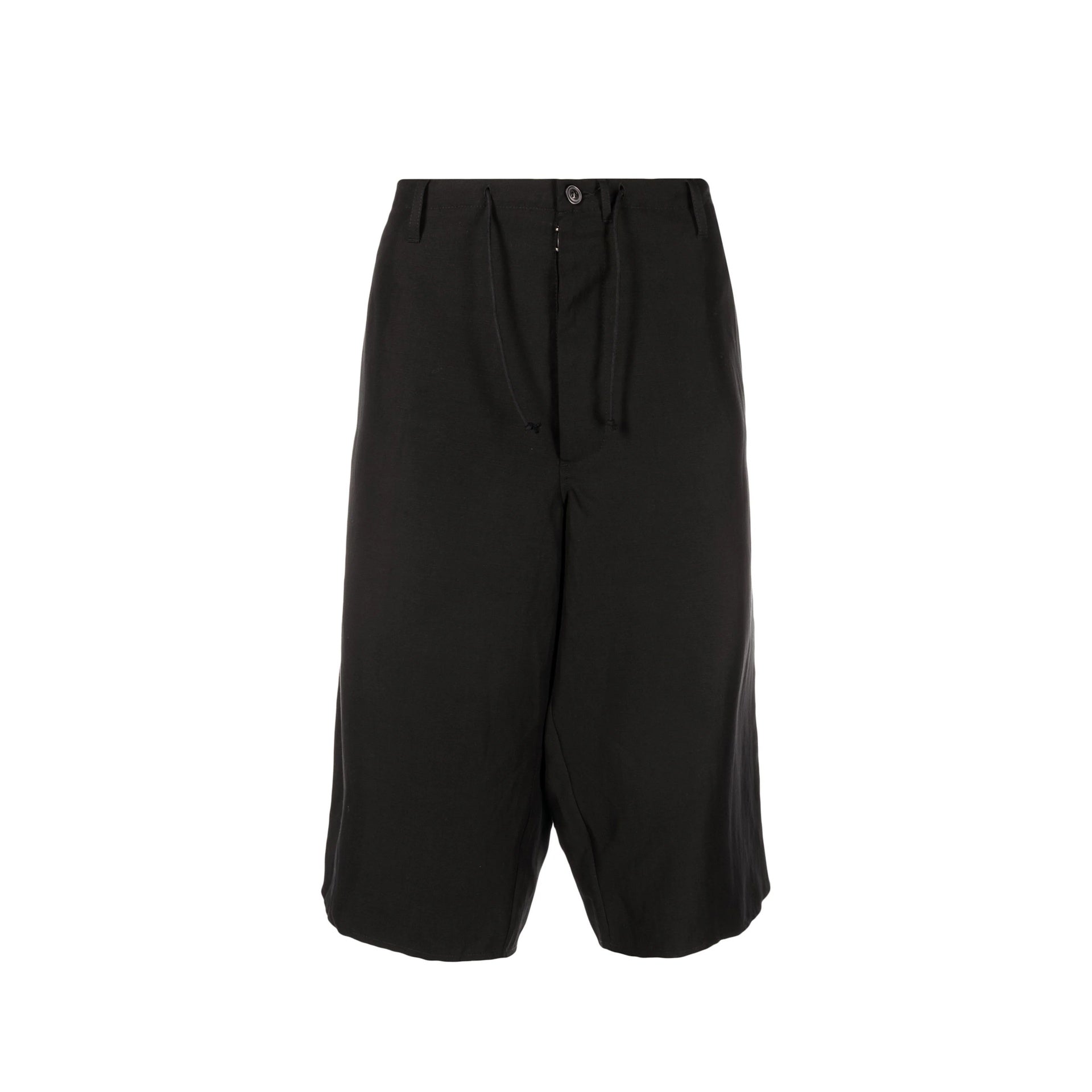 Blend Linen Bermuda Shorts Black Viscose