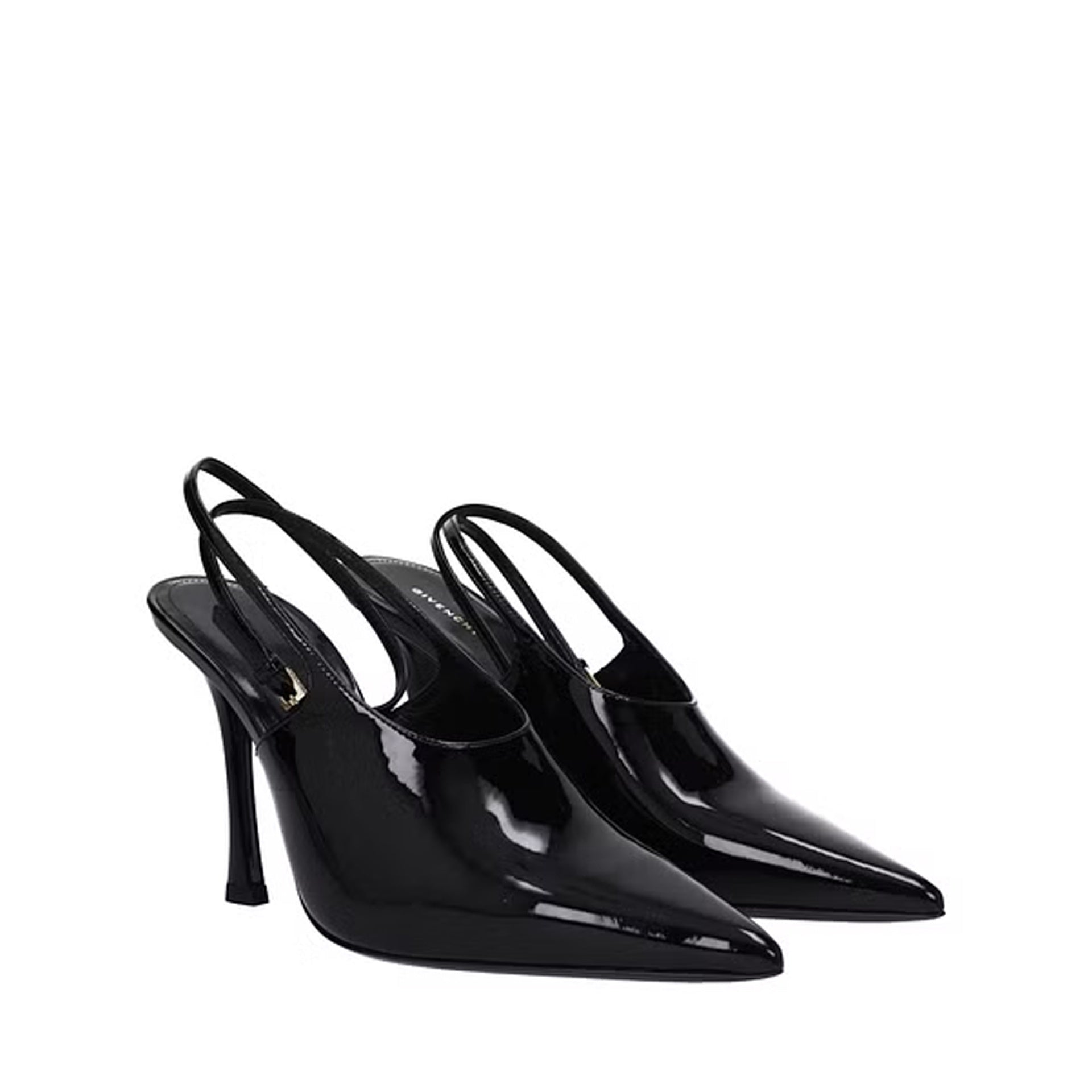 Leather Slingback Pumps Black Calf