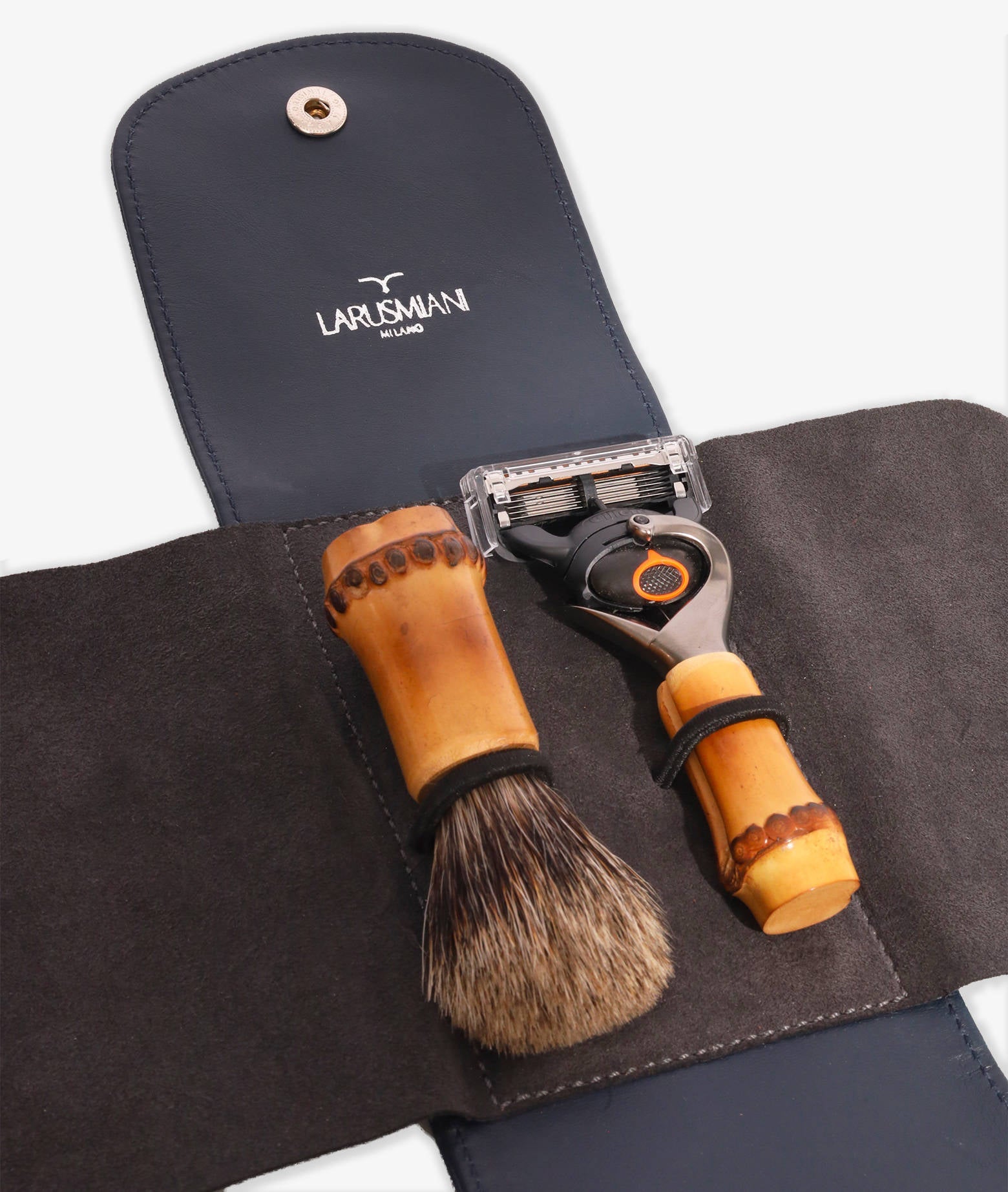 Travel Shaving Kit Brown Shawing
