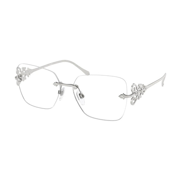 Ralph Lauren Eyeglasses Butterfly Rimless, Semi Bright Silver Frame And Clear Demo Lenses Lens Rl51309316 Gold Sunglasses
