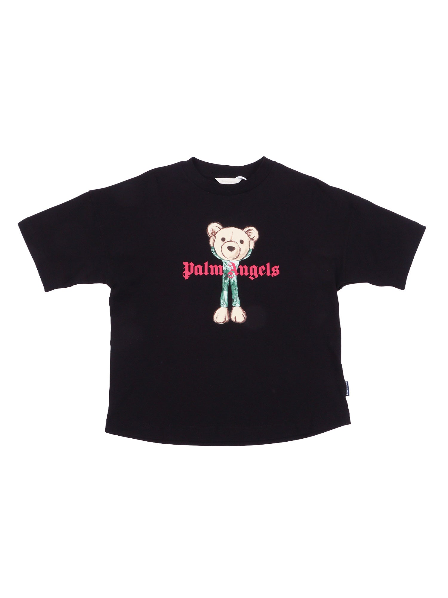 Pa Mascotte Bear Over Tee Boy Black Cotton Short Sleeves T-shirt